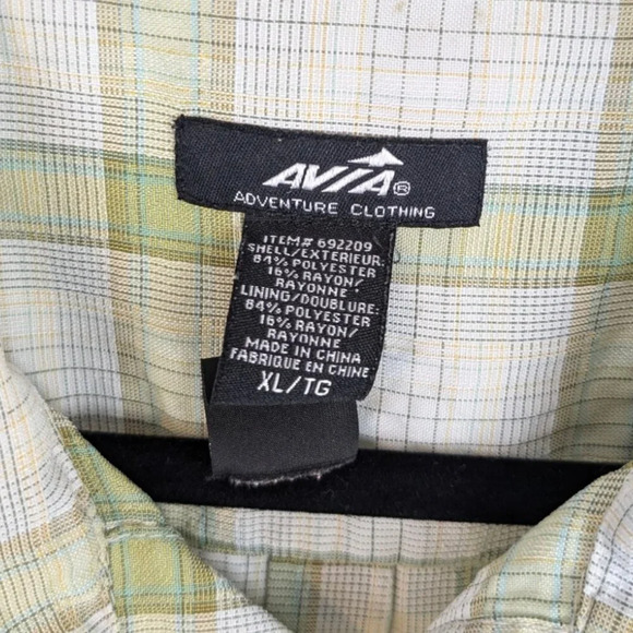 Avia Green Plaid Short Sleeve Shirt - Picture 7 of 7